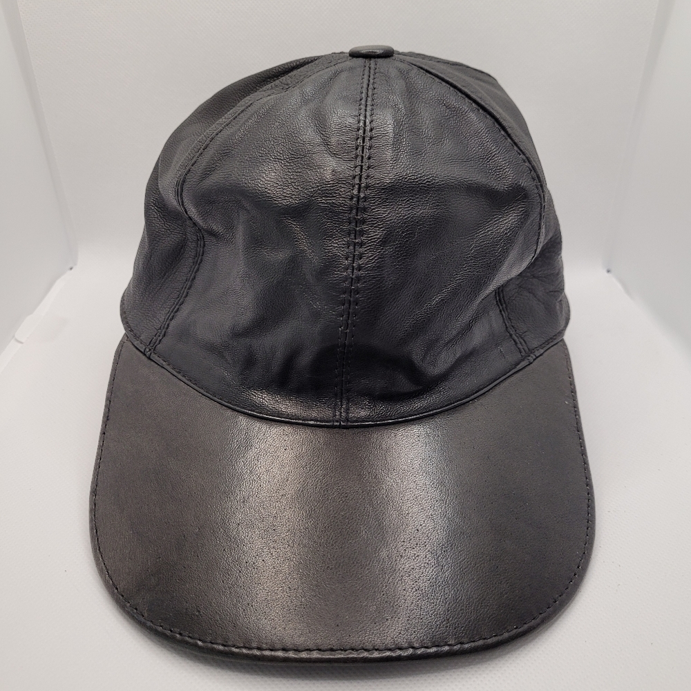 Black Leather Cap